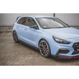 Накладки сплиттеры на пороги Вар3 на Hyundai i30 III N