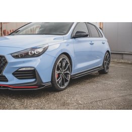 Накладки сплиттеры на пороги Вар3 на Hyundai i30 III N