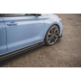 Накладки сплиттеры на пороги Вар4 на Hyundai i30 III N