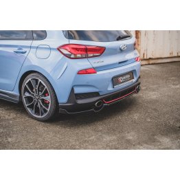 Накладка сплиттер центральная на задний бампер на Hyundai i30 III N Hatchback