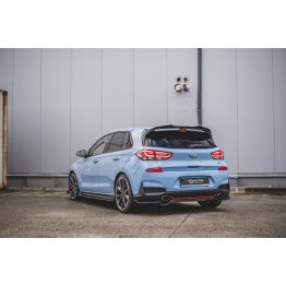 Накладка сплиттер центральная на задний бампер на Hyundai i30 III N Hatchback