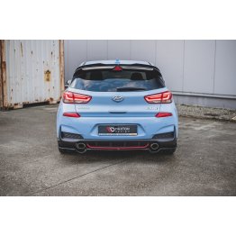 Накладка сплиттер центральная на задний бампер на Hyundai i30 III N Hatchback