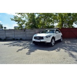 Накладка сплиттер на передний бампер на Infiniti QX70