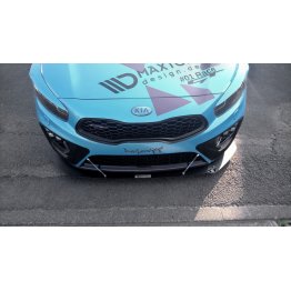 Накладка сплиттер на передний бампер Вар2 на Kia Ceed II GT