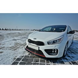 Накладка сплиттер на передний бампер на Kia Ceed II GT