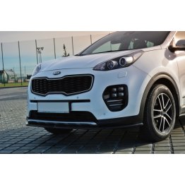 Накладка сплиттер на передний бампер на Kia Sportage IV GT-Line