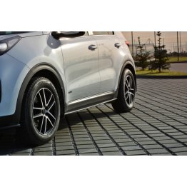 Накладки сплиттеры на пороги на Kia Sportage IV GT-Line