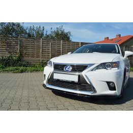 Накладка сплиттер на передний бампер на Lexus CT