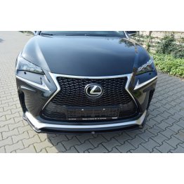 Накладка сплиттер на передний бампер на Lexus NX F-Sport