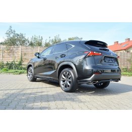 Накладки сплиттеры боковые на задний бампер на Lexus NX