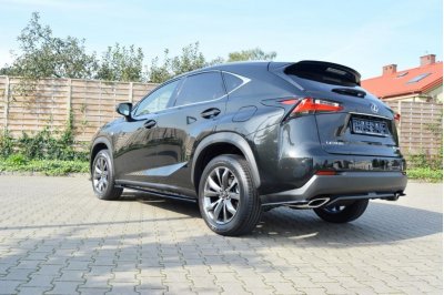 Накладки сплиттеры боковые на задний бампер на Lexus NX