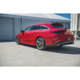 Накладки сплиттеры на пороги на Mercedes CLA C118 / X118 AMG-Line