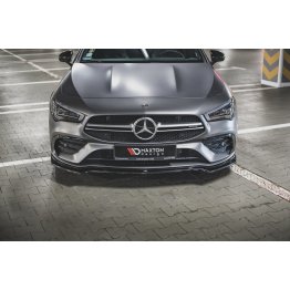 Накладка сплиттер на передний бампер на Mercedes-AMG CLA C118 35 Aero