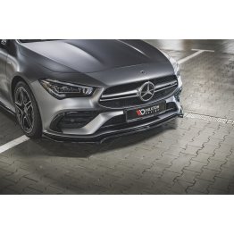 Накладка сплиттер на передний бампер на Mercedes-AMG CLA C118 35 Aero