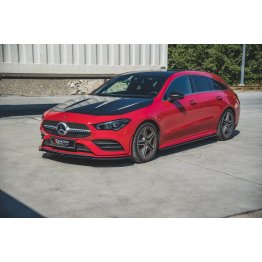 Накладка сплиттер на передний бампер на Mercedes CLA C118 / X118 AMG-Line