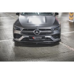 Накладка сплиттер на передний бампер на Mercedes-AMG CLA C118 35 Aero