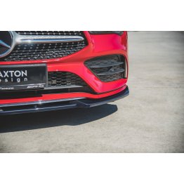 Накладка сплиттер на передний бампер на Mercedes CLA C118 / X118 AMG-Line