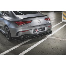 Накладки сплиттеры боковые на задний бампер на Mercedes-AMG CLA C118 35 Aero