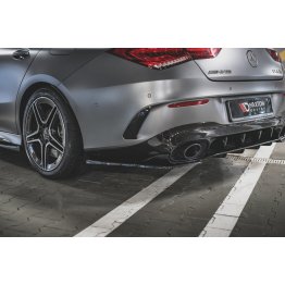 Накладки сплиттеры боковые на задний бампер на Mercedes-AMG CLA C118 35 Aero