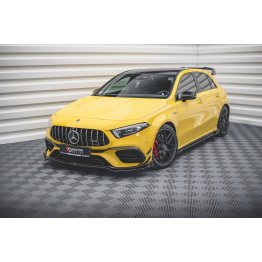 Накладка сплиттер на передний бампер на Mercedes AMG A W177 A45 S