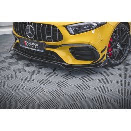 Накладка сплиттер на передний бампер на Mercedes AMG A W177 A45 S