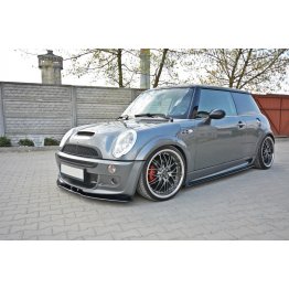 Накладка сплиттер на передний бампер на Mini Cooper S JSW R53