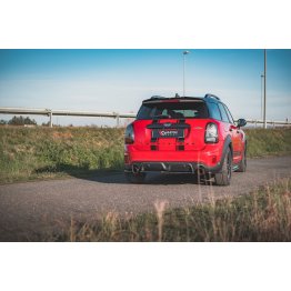 Накладка сплиттер центральная на задний бампер на Mini Countryman II F60 JCW