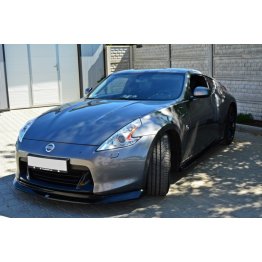 Накладка сплиттер на передний бампер на Nissan 370Z