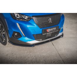 Накладка сплиттер на передний бампер на Peugeot 2008 II