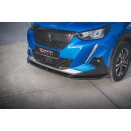 Накладка сплиттер на передний бампер на Peugeot 2008 II