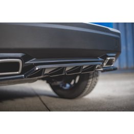 Накладка сплиттер на задний бампер на Peugeot 2008 II
