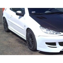 Накладки на пороги вариант 2 на Peugeot 206