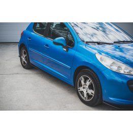 Накладки сплиттеры на пороги на Peugeot 207 Sport