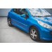 Накладки сплиттеры на пороги на Peugeot 207 Sport