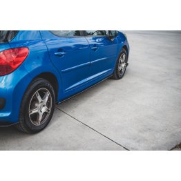 Накладки сплиттеры на пороги на Peugeot 207 Sport