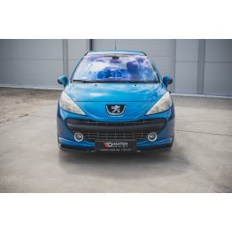 Накладка сплиттер на передний бампер на Peugeot 207 Sport