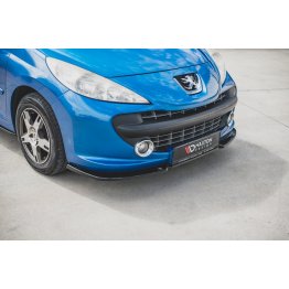 Накладка сплиттер на передний бампер на Peugeot 207 Sport