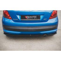Накладка сплиттер на задний бампер на Peugeot 207 Sport