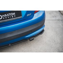 Накладка сплиттер на задний бампер на Peugeot 207 Sport