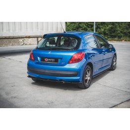 Накладка сплиттер на задний бампер на Peugeot 207 Sport
