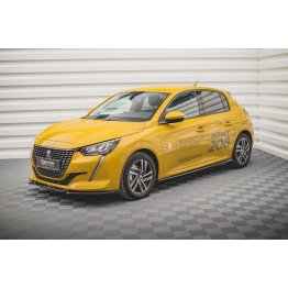 Накладки сплиттеры на пороги на Peugeot 208 II