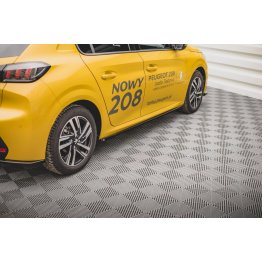 Накладки сплиттеры на пороги на Peugeot 208 II