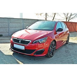 Накладка сплиттер на передний бампер вариант 2 на Peugeot 308 II GTI