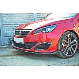 Накладка сплиттер на передний бампер вариант 2 на Peugeot 308 II GTI