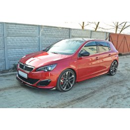 Накладки сплиттеры на пороги на Peugeot 308 II GTI