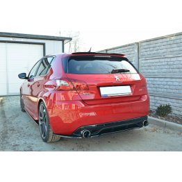 Накладка сплиттер центральная на задний бампер на Peugeot 308 II GTI