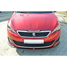 Накладка сплиттер на передний бампер вариант 2 на Peugeot 308 II GTI