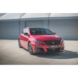 Накладка сплиттер на передний бампер на Peugeot 308 II GT рестайл