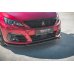 Накладка сплиттер на передний бампер на Peugeot 308 II GT рестайл