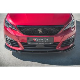 Накладка сплиттер на передний бампер на Peugeot 308 II GT рестайл